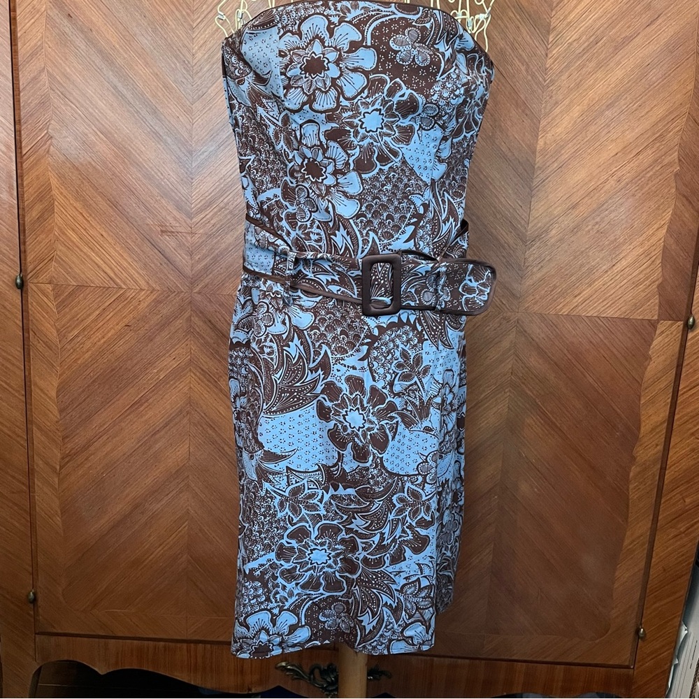 /ABS Allen Schwartz/ Fitted Strapless Dress (Size 10)